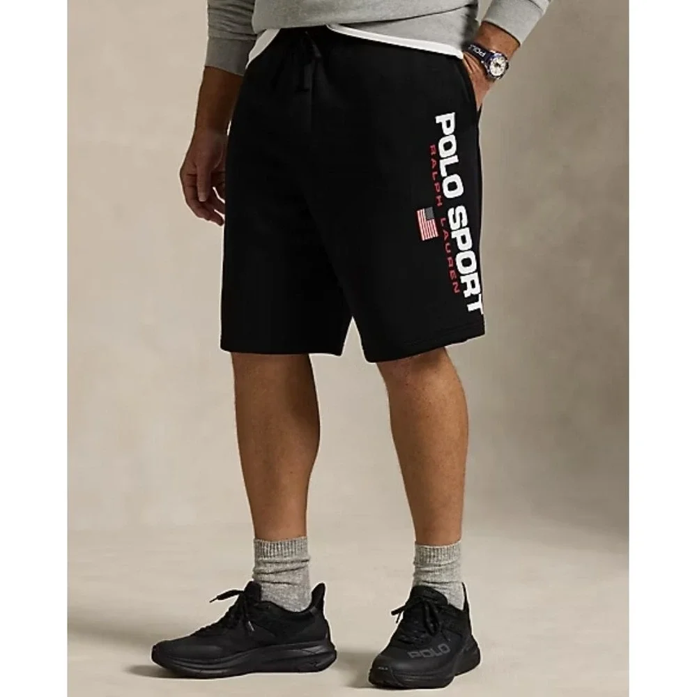 Polo Sport Ralph Lauren Fleece Shorts Black Big & Tall Men's Size 6XB NWT